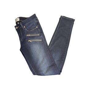 PAIGE Women's Edgemont Double Zip Blue Skinny Jean size 26